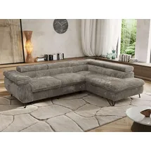MKS ECKSOFA PABLO L Grau Cord - Rechts Seite