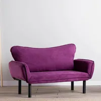 2-sitzer Schlafsofa Mindulle, Klappbar, Armlehnen, Sitzplätze 2, 140x65 Cm Violett