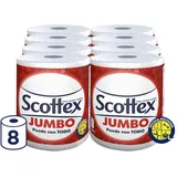 Scottex Jumbo Küchentücher, 8 Rollen, vielseitig einsetzbar, mit recycelbarer Verpackung und FSC-Fasern