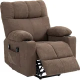 HOMCOM Fernsehsessel mit Aufstehhilfe Elektrisch, Relaxsessel mit Liegefunktion, Wärme- und Massagefunktion, TV-Sessel mit Federsystem  Aosom