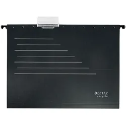 LEITZ Hängemappe Recycle, schwarz, A4, 15 mm V-Boden, fasst 150 Blatt (80 g/qm)