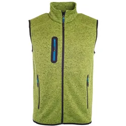 Strickfleece Weste "JN774" - 3XL - kiwi-melange/royal