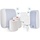 Blanc HYGIENIC Waschraum: Handtuchrollenspender AUTOCUT + 2 TAD Handtuchrollen + Schaumseifenspender SENSOR + 2 Kartuschen Farbe Weiß
