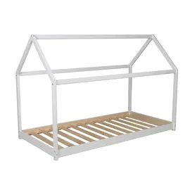 Weber Industries Hausbett PANDA 90 x 200 cm Fichte lackiert weiß