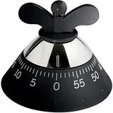 Alessi A09 B - Design Mechanischer Küchentimer, Thermoplastisches Harz, Schwarz,