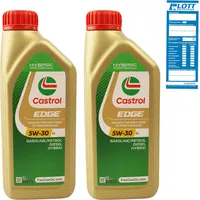 2x 1L CASTROL EDGE Titanium FST Longlife 5W-30 VW 504 00 507 00 MB 229.31 229.51