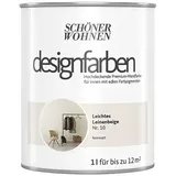 SCHÖNER WOHNEN-Farbe Wandfarbe Designfarbe  (Leichtes Leinenbeige, Matt, 1 l, Konservierungsmittelfrei)