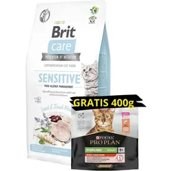 BRIT Care Cat Grain-Free Sensitive Allergy Management Insect 7kg + Pro Plan 1x400g GRATIS!