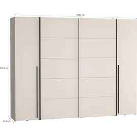 Forte Schwebetürenschrank NARAGO 270,3 x 210,5 x 61,2 cm Beige