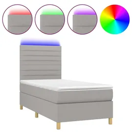 vidaXL Boxspringbett 100 x 200 cm Hellgrau