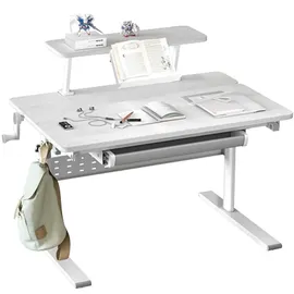 Ergo Office Kinderschreibtisch ER-483 70 x 50 cm Holz grau/weiß