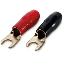 SINUSLIVE KSI 10 Gabelkabelschuh 10mm2 Loch-Ø=5mm Teilisoliert Schwarz, Rot 10St.