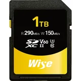 Wise SDXC UHS-II V60 1TB R:290MBs / W:150MBs WI-SD-S1024