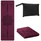 Navaris Reiseyogamatte faltbar inkl. Tasche - 1,5mm Yoga Matte Fitnessmatte - dünn leicht - Sportmatte Fitness Pilates - Reise Yogamatte - versch. Farben