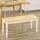 Homcom Sitzbank Holzbank Mehrfarbig 102 x 36 x 45 cm