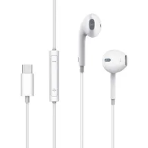 COFI Mcdodo HP-6070 In Ear Kopfhörer Stereo Headset USB-C TYP-C mit Mikrofon kompatibel mit Xiaomi Huawei ZTE Oppo Weiß