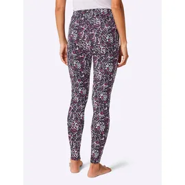 Feel Good WITT WEIDEN Leggings in magenta-schwarz-bedruckt | Gr.: 40/42,