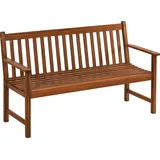 Dehner Gartenbank Mykonos, 3-Sitzer, 150 x 89 x 61.5 cm, FSC®-zertifiziertes Akazienholz, natur