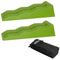 Trutzholm 2x Auffahrkeil mit Überfahrstopper 60x20x12cm Kunststoff 3 Stufen