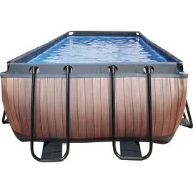 EXIT TOYS Wood Pool 400 x 200 x 122 cm inkl. Filterpumpe