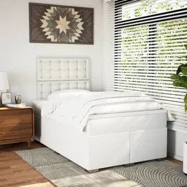 vidaXL Boxspringbett 120 x 200 cm Weiß