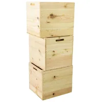 Kistenkolli Altes Land - 3er set Holzkiste Natur passend