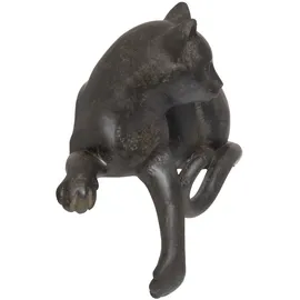 moritz Dekofigur Figur Katze Kater liegend Kantenhocker Polyresin Antik Stil H 20 cm