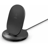 Belkin Boost Charge Ladeständer, kompatibel mit QI-Geräten (15 W), Wireless Charging Stand + QC 3.0 24W Wall Charger, Schwarz