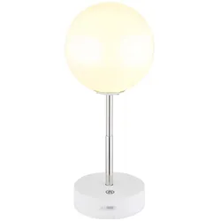 Tischleuchte Nachttischlampe Höhenverstellbar LED Akku USB Kugel Touchdimmer