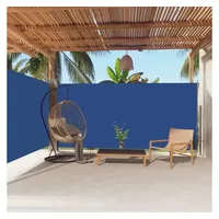VidaXL Seitenmarkise Ausziehbar Blau 180x600 cm
