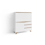 byLIVING Sekretär VALENTIN Breite 120 cm weiß/Artisan Eiche Eiche-Optik