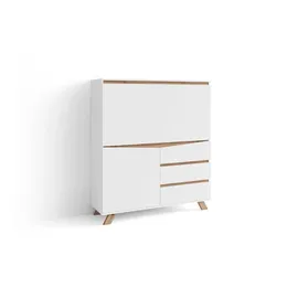 byLIVING Sekretär VALENTIN Breite 120 cm weiß/Artisan Eiche Eiche-Optik
