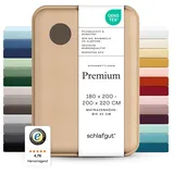 schlafgut Premium Baumwolle 180 x 200 - 200 x 220 cm sand deep