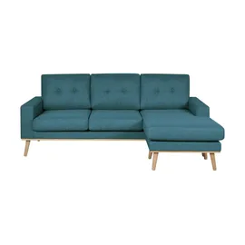 Sofa.de Ecksofa beidseitig stellbar ¦ türkis/petrol ¦ Maße (cm): B: 211 H: 88 T: 139.0