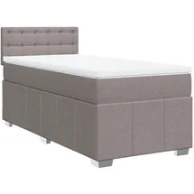 vidaXL Boxspringbett 140 x 200 cm Taupe