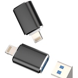 Lightning auf USB Adapter(2Pack) iPhone OTG Tastaturen USB Stick Klinke Kartenlesegerät Kamera Kartenleser Maus Kompatibel für Apple 14 13 12 11 Pro Max Mini 8 7 Plus Ipad Flash Drive Zubehör ip-OTG