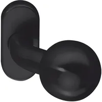 Marchesi Türknopf drehbar auf Rosette oval Edelstahl schwarz