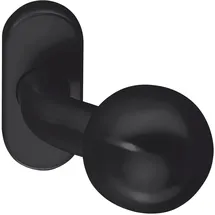 Marchesi Türknopf drehbar auf Rosette oval Edelstahl schwarz