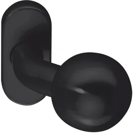 Marchesi Türknopf drehbar auf Rosette oval Edelstahl schwarz