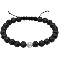 KUZZOI Basic Lavastein Kreuz Ethno 925 Silber 19 Herren 