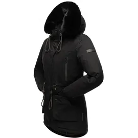 Marikoo "Olessaa", Sportlicher Baumwoll-Parka für den Winter schwarz, S (36),