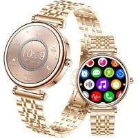 TAYSHILEY Damen Smartwatch 1.27 Zoll mit Anruffunktion Fitness Tracker Herzfrequenz Schlafmonitor IP67 wasserdicht für Android iOS - Gold