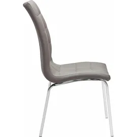 INOSIGN 4-Fußstuhl »Lila« (Set) 2 Stück) Bezug in Kunstleder, verchromtes Metallgestell braun