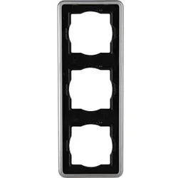 Kopp 302520062 VISION - Abdeckrahmen 3-fach, Farbe: stahl