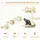 PawHut Kletterwand 40 x 28 x 73 cm Beige/Cremeweiß