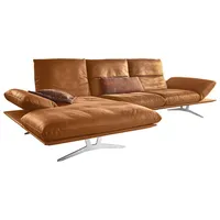 KOINOR Ecksofa FRANCIS L-II India Leder karma - Anbauecke links - Büffelleder - T/B. 159 x 314 cm