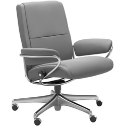 STRESSLESS Bürostuhl Paris Office Low Back Leder Grau Batick Wild Dove