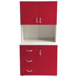 Hti-Living Küchenschrank Blanca Rot Weiß