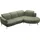sit&more Ecksofa SIT & MORE "Zoe", grün (olive), B:309cm H:87cm T:199cm, 95% Polyester, 5% Polyamid, Sofas, Ecksofa, ink.Sitztiefenverstellung, wahlweise mit Kopfteilverstellung