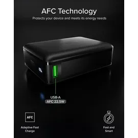 SBS PowerBank 20000mAh, 65W Power Delivery (PD 3.1 PPS), AFC, Powerbank mit LCD-Display, USB-C, tragbares Reiseladegerät, kompaktes Design, Schwarz